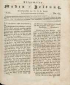 Allgemeine Moden-Zeitung : eine Zeitschrift für die gebildete Welt, begleitet von dem Bilder-Magazin für die elegante Welt 1824 Nr67