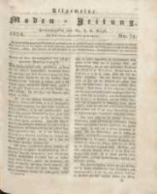 Allgemeine Moden-Zeitung : eine Zeitschrift für die gebildete Welt, begleitet von dem Bilder-Magazin für die elegante Welt 1824 Nr71