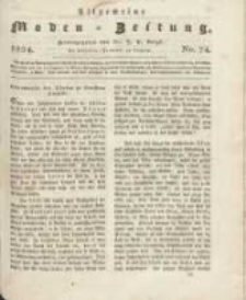 Allgemeine Moden-Zeitung : eine Zeitschrift für die gebildete Welt, begleitet von dem Bilder-Magazin für die elegante Welt 1824 Nr74