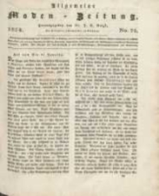 Allgemeine Moden-Zeitung : eine Zeitschrift für die gebildete Welt, begleitet von dem Bilder-Magazin für die elegante Welt 1824 Nr75