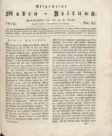 Allgemeine Moden-Zeitung : eine Zeitschrift für die gebildete Welt, begleitet von dem Bilder-Magazin für die elegante Welt 1824 Nr85