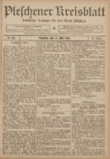 Pleschener Kreisblatt: Amtlicher Anzeiger für den Kreis Pleschen 1907.04.10 Jg.55 Nr29