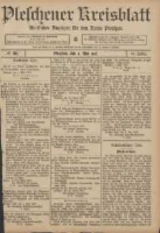 Pleschener Kreisblatt: Amtlicher Anzeiger f&uuml;r den Kreis Pleschen 1907.05.04 Jg.55 Nr36