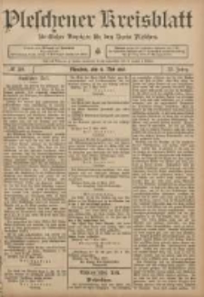Pleschener Kreisblatt: Amtlicher Anzeiger f&uuml;r den Kreis Pleschen 1907.05.11 Jg.55 Nr38