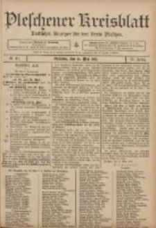 Pleschener Kreisblatt: Amtlicher Anzeiger für den Kreis Pleschen 1907.05.22 Jg.55 Nr41