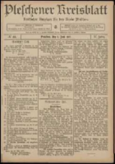Pleschener Kreisblatt: Amtlicher Anzeiger f&uuml;r den Kreis Pleschen 1907.06.05 Jg.55 Nr45