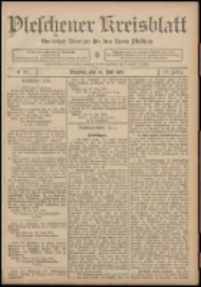 Pleschener Kreisblatt: Amtlicher Anzeiger für den Kreis Pleschen 1907.06.26 Jg.55 Nr51