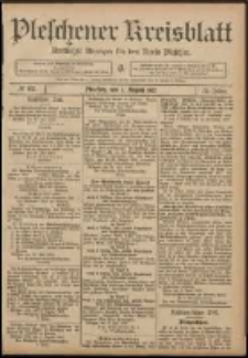 Pleschener Kreisblatt: Amtlicher Anzeiger für den Kreis Pleschen 1907.08.03 Jg.55 Nr62