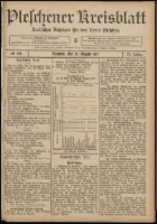 Pleschener Kreisblatt: Amtlicher Anzeiger f&uuml;r den Kreis Pleschen 1907.08.28 Jg.55 Nr69