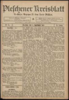 Pleschener Kreisblatt: Amtlicher Anzeiger f&uuml;r den Kreis Pleschen 1907.09.04 Jg.55 Nr71
