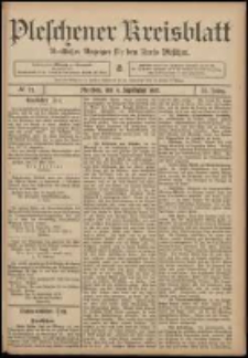 Pleschener Kreisblatt: Amtlicher Anzeiger für den Kreis Pleschen 1907.09.04 Jg.55 Nr71