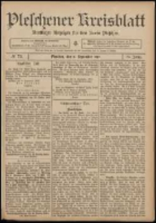 Pleschener Kreisblatt: Amtlicher Anzeiger f&uuml;r den Kreis Pleschen 1907.09.11 Jg.55 Nr73