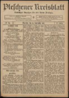 Pleschener Kreisblatt: Amtlicher Anzeiger für den Kreis Pleschen 1907.09.18 Jg.55 Nr75