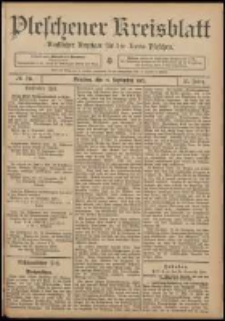 Pleschener Kreisblatt: Amtlicher Anzeiger f&uuml;r den Kreis Pleschen 1907.09.21 Jg.55 Nr76