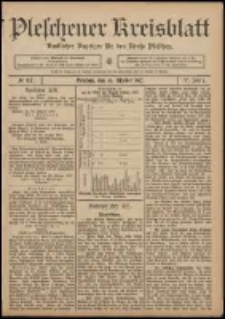 Pleschener Kreisblatt: Amtlicher Anzeiger f&uuml;r den Kreis Pleschen 1907.10.30 Jg.55 Nr87