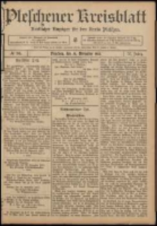 Pleschener Kreisblatt: Amtlicher Anzeiger f&uuml;r den Kreis Pleschen 1907.11.30 Jg.55 Nr96
