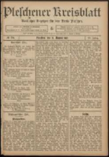 Pleschener Kreisblatt: Amtlicher Anzeiger f&uuml;r den Kreis Pleschen 1907.08.31 Jg.55 Nr70