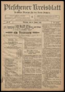 Pleschener Kreisblatt: Amtlicher Anzeiger f&uuml;r den Kreis Pleschen 1908.01.18 Jg.56 Nr6