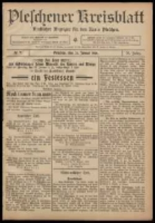 Pleschener Kreisblatt: Amtlicher Anzeiger für den Kreis Pleschen 1908.01.22 Jg.56 Nr7