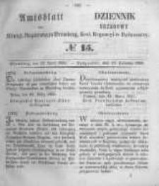 Amtsblatt der K&ouml;niglichen Preussischen Regierung zu Bromberg. 1855.04.13 No.15