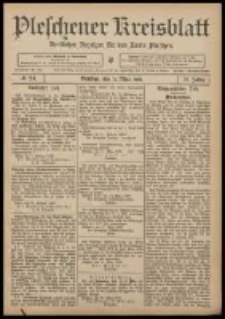 Pleschener Kreisblatt: Amtlicher Anzeiger f&uuml;r den Kreis Pleschen 1908.03.21 Jg.56 Nr24