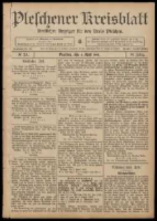 Pleschener Kreisblatt: Amtlicher Anzeiger für den Kreis Pleschen 1908.04.04 Jg.56 Nr28