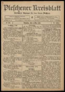 Pleschener Kreisblatt: Amtlicher Anzeiger f&uuml;r den Kreis Pleschen 1908.05.13 Jg.56 Nr39