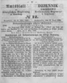 Amtsblatt der K&ouml;niglichen Preussischen Regierung zu Bromberg. 1860.03.23 No.12