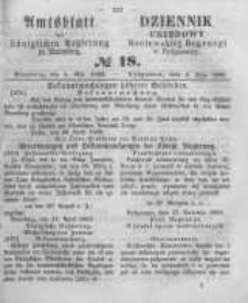 Amtsblatt der K&ouml;niglichen Preussischen Regierung zu Bromberg. 1860.05.04 No.18
