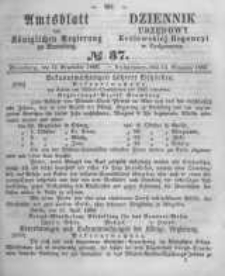 Amtsblatt der K&ouml;niglichen Preussischen Regierung zu Bromberg. 1860.09.14 No.37