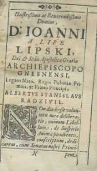Suspirium animae poenitentis. Auctore Illustriss. S. R. I. Principe D. Alberto Stanislao Radzivilio. Duce in Otyka et Nieśwież M. D. L. Cancelario etc. etc.
