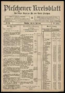 Pleschener Kreisblatt: Amtlicher Anzeiger f&uuml;r den Kreis Pleschen 1908.07.29 Jg.56 Nr61