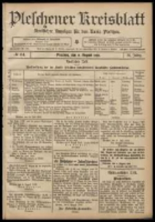 Pleschener Kreisblatt: Amtlicher Anzeiger für den Kreis Pleschen 1908.08.08 Jg.56 Nr64