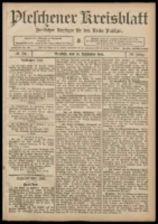 Pleschener Kreisblatt: Amtlicher Anzeiger f&uuml;r den Kreis Pleschen 1908.09.30 Jg.56 Nr79