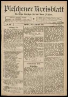 Pleschener Kreisblatt: Amtlicher Anzeiger für den Kreis Pleschen 1908.10.17 Jg.56 Nr84