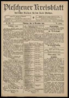 Pleschener Kreisblatt: Amtlicher Anzeiger f&uuml;r den Kreis Pleschen 1908.11.25 Jg.56 Nr95