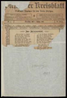 Pleschener Kreisblatt: Amtlicher Anzeiger für den Kreis Pleschen 1909.01.02 Jg.57 Nr1