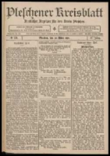Pleschener Kreisblatt: Amtlicher Anzeiger für den Kreis Pleschen 1909.03.20 Jg.57 Nr23