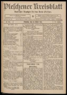 Pleschener Kreisblatt: Amtlicher Anzeiger für den Kreis Pleschen 1909.03.27 Jg.57 Nr25