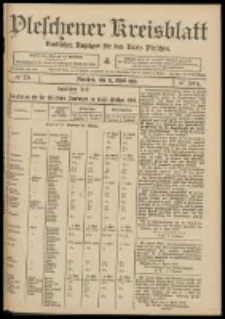 Pleschener Kreisblatt: Amtlicher Anzeiger f&uuml;r den Kreis Pleschen 1909.04.10 Jg.57 Nr29