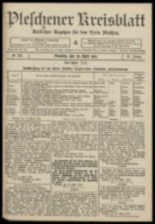 Pleschener Kreisblatt: Amtlicher Anzeiger f&uuml;r den Kreis Pleschen 1909.04.28 Jg.57 Nr34