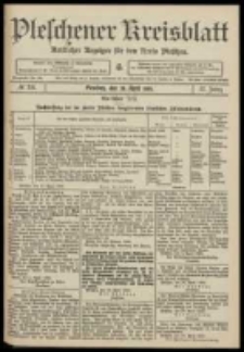 Pleschener Kreisblatt: Amtlicher Anzeiger für den Kreis Pleschen 1909.04.28 Jg.57 Nr34
