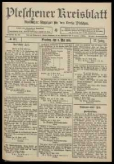 Pleschener Kreisblatt: Amtlicher Anzeiger f&uuml;r den Kreis Pleschen 1909.05.08 Jg.57 Nr37