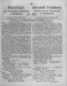 Amtsblatt der K&ouml;niglichen Preussischen Regierung zu Bromberg. 1861.03.29 No.13