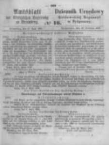Amtsblatt der K&ouml;niglichen Preussischen Regierung zu Bromberg. 1861.04.19 No.16