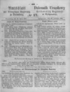 Amtsblatt der Königlichen Preussischen Regierung zu Bromberg. 1861.04.26 No.17