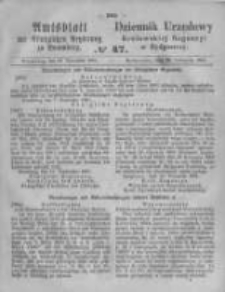 Amtsblatt der Königlichen Preussischen Regierung zu Bromberg. 1861.11.22 No.47