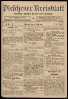 Pleschener Kreisblatt: Amtlicher Anzeiger f&uuml;r den Kreis Pleschen 1909.05.22 Jg.57 Nr41