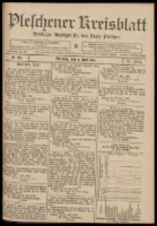 Pleschener Kreisblatt: Amtlicher Anzeiger f&uuml;r den Kreis Pleschen 1909.06.02 Jg.57 Nr44