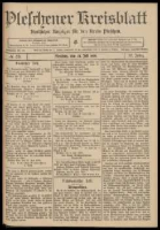 Pleschener Kreisblatt: Amtlicher Anzeiger für den Kreis Pleschen 1909.07.24 Jg.57 Nr59
